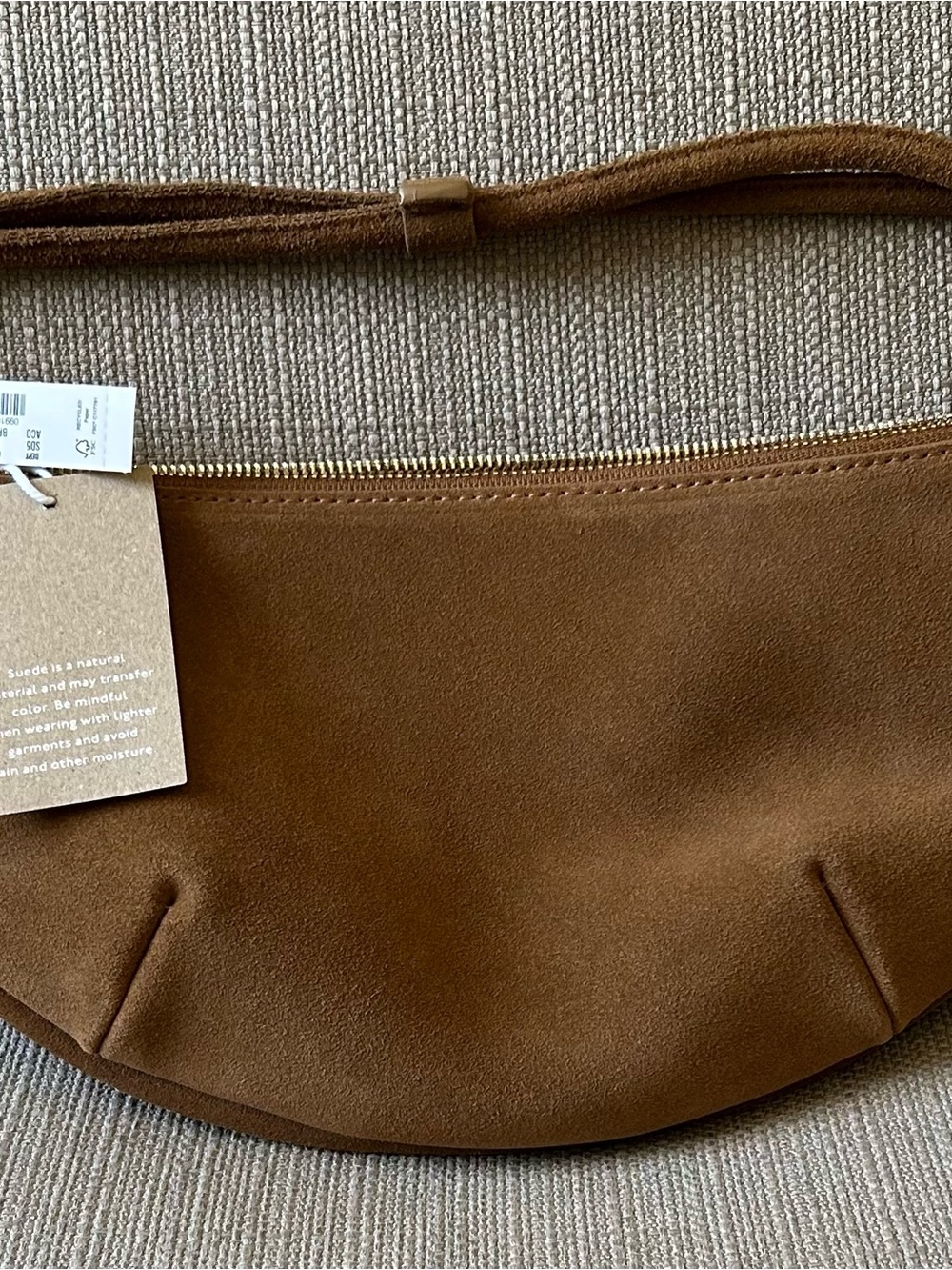 NWT Madewell Brown Suede Bolo Shoulder Bag - Picture 2 of 5
